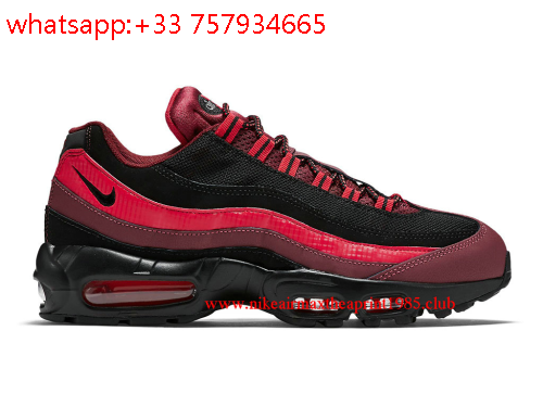 air max 95 homme rouge et noir,Nike AIR MAX 95 Noir Rouge ...